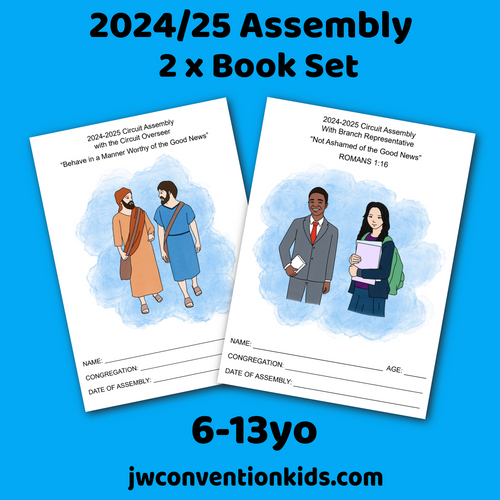 6-13yo Double Set JW Assembly Activity Books PDF digital download