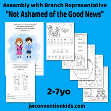 Load image into Gallery viewer, 2-7yo JW Assembly with Branch Representative Not Ashamed of the Good News PDF