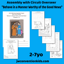 Load image into Gallery viewer, 2-7yo Double Set JW Assembly Activity Books PDF digital download