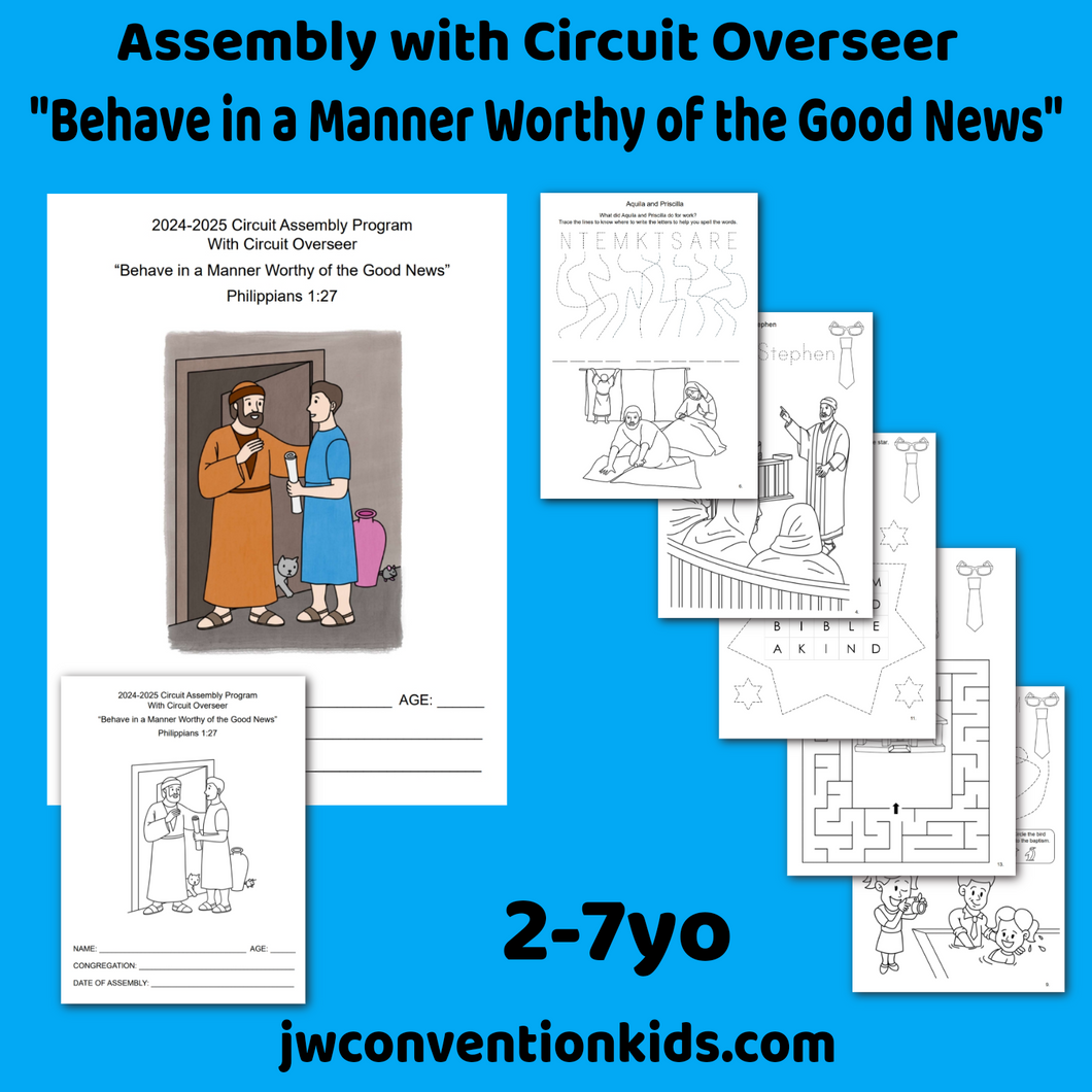 2-7yo JW Assembly with Circuit Overseer Behave in a Manner Worthy of the Good News digital download