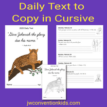 Load image into Gallery viewer, 2025 Daily Text to Copy in Cursive