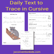 Load image into Gallery viewer, 2025 Daily Text to Trace in Cursive