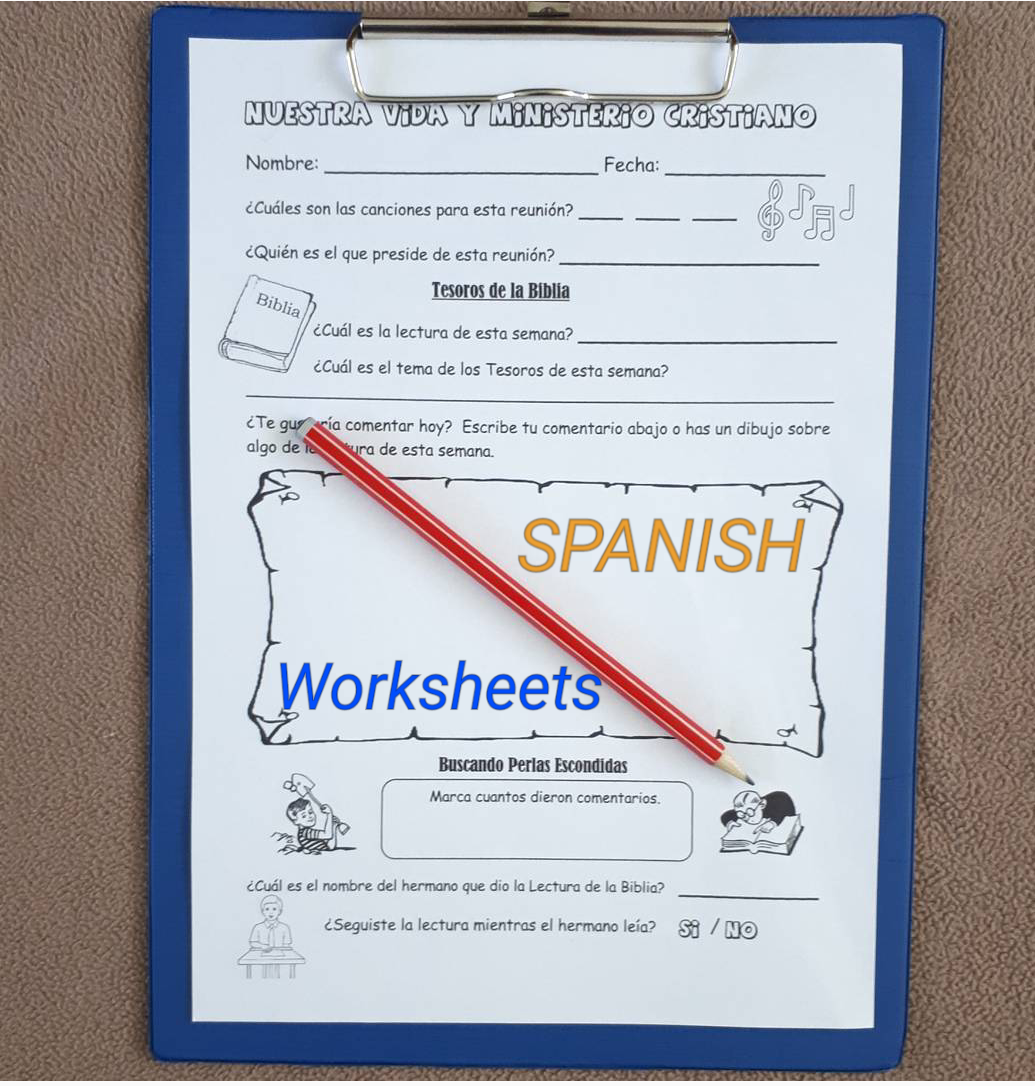 SPANISH Kids Meeting Worksheet & Service Notes PDF