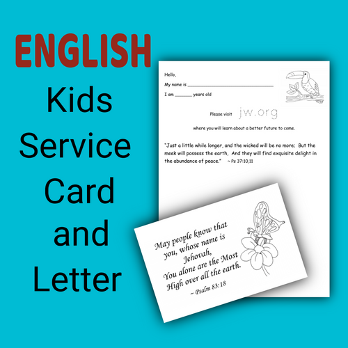 Service Card for Kids FREE
