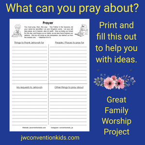 Prayer sheet for JW Families PDF